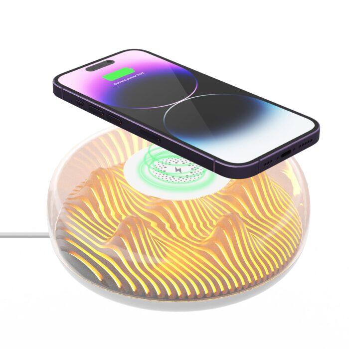 AUNEK Night Light with Fast Wireless Charging Bedside Lamp Table